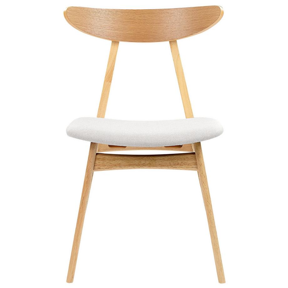 Beliani Lot de 2 chaises de salle à manger en Bois d'hévéa Rétro LYNN  