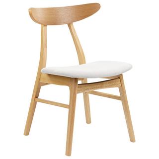 Beliani Chaise de salle à manger en Bois d'hévéa Rétro LYNN  