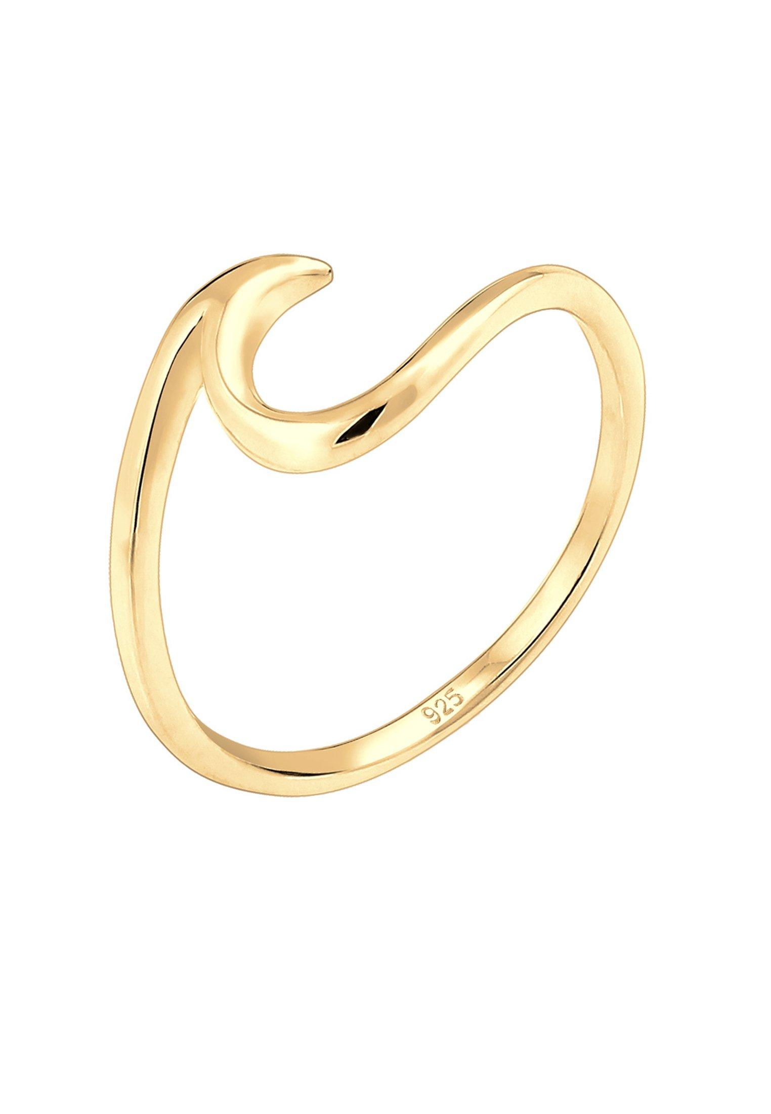 Image of Ring Wellen Design Damen Gold 52mm