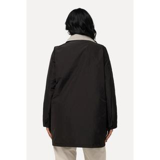 Ulla Popken Giacca Reversibile Linea A con Collo Alto e Tasche  