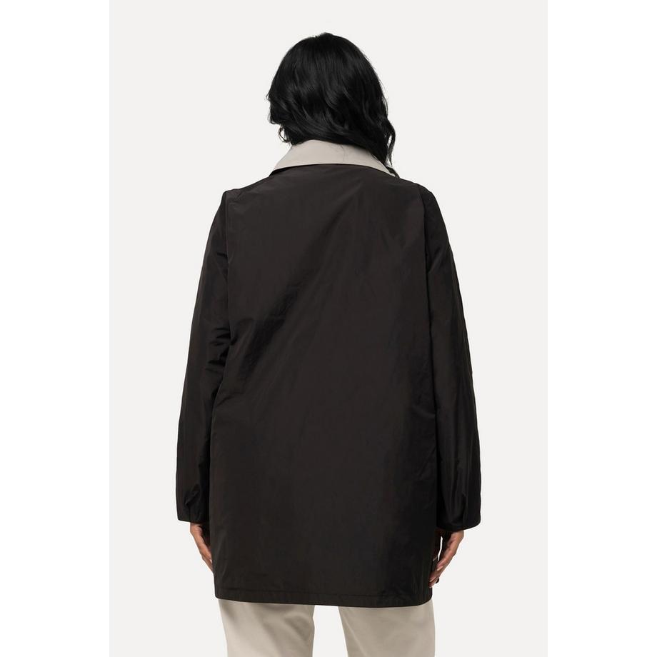 Ulla Popken Giacca Reversibile Linea A Collo Alto Tasche  