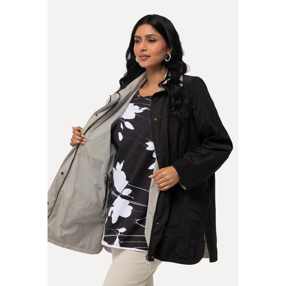 Ulla Popken Giacca Reversibile Linea A Collo Alto Tasche  