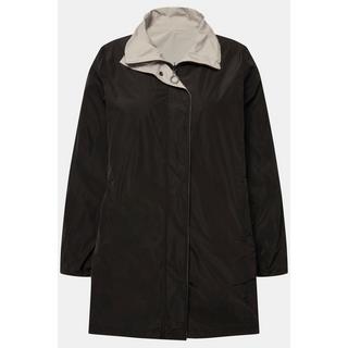 Ulla Popken Giacca Reversibile Linea A con Collo Alto e Tasche  