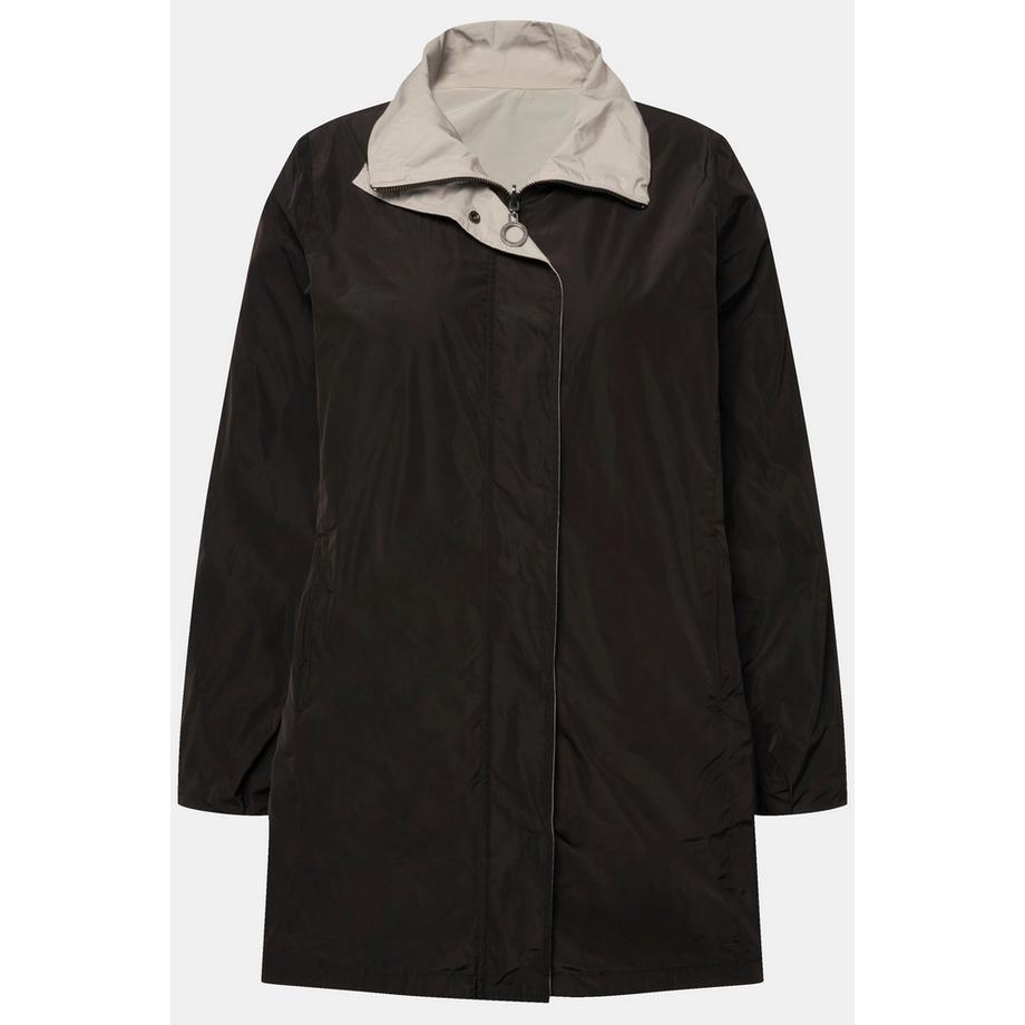 Ulla Popken Giacca Reversibile Linea A Collo Alto Tasche  