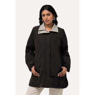 Ulla Popken Giacca Reversibile Linea A con Collo Alto e Tasche  