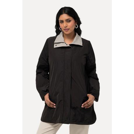 Ulla Popken Giacca Reversibile Linea A con Collo Alto e Tasche  