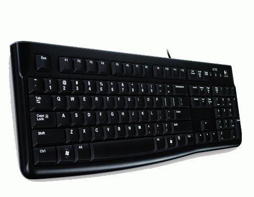 Logitech  K120 Corded Keyboard Tastatur USB QWERTY Nordisch Schwarz 