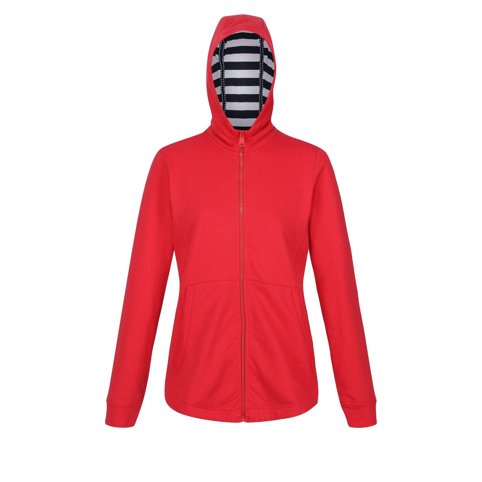 Image of Bayla Hoodie Mit Durchgehendem Reißverschluss Damen Rot Bunt 34