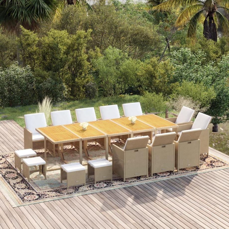 VidaXL Ensemble à dîner de jardin rotin synthétique  