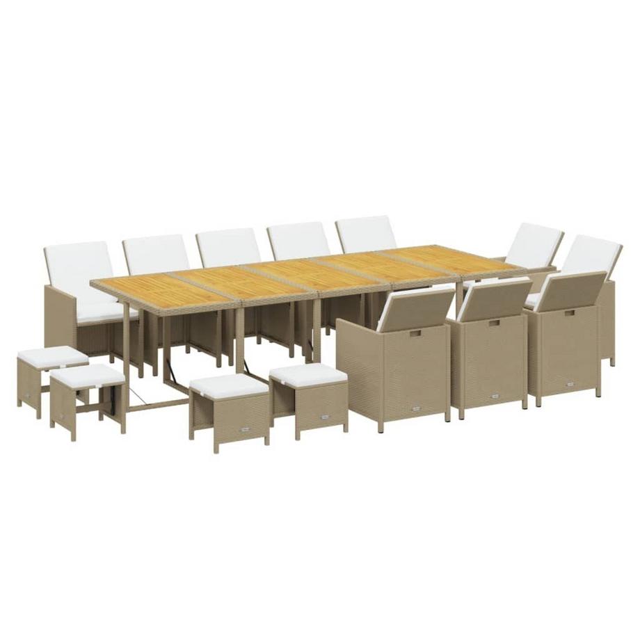 VidaXL Ensemble à dîner de jardin rotin synthétique  