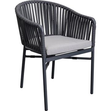 Fauteuil Santanyi gris foncé