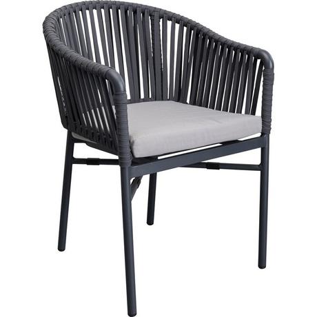 KARE Design Fauteuil Santanyi gris foncé  