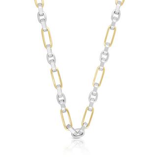 MUAU Schmuck  Collier Fantasie Bicolor Gelb-/Weissgold 750, 5.1mm, 50cm 