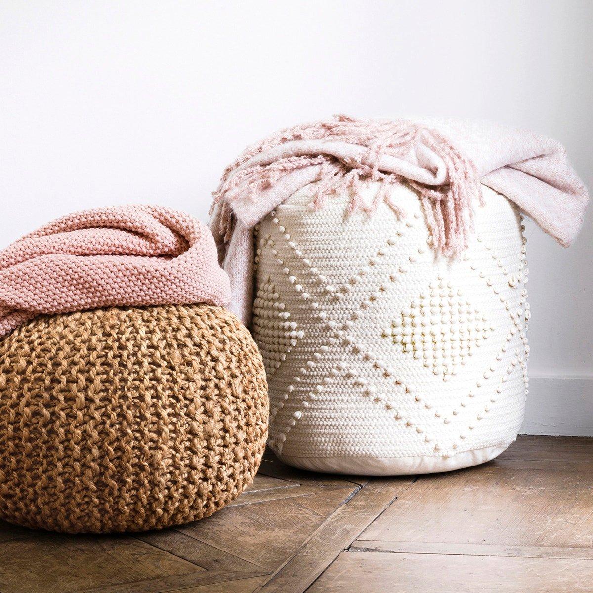 La Redoute Intérieurs Pouf rond en jute tressé BISHO  