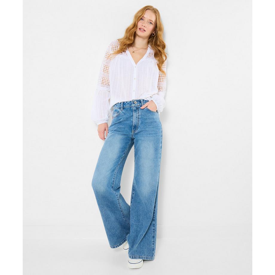 Weit geschnittene Jeans im Retro-Stil
