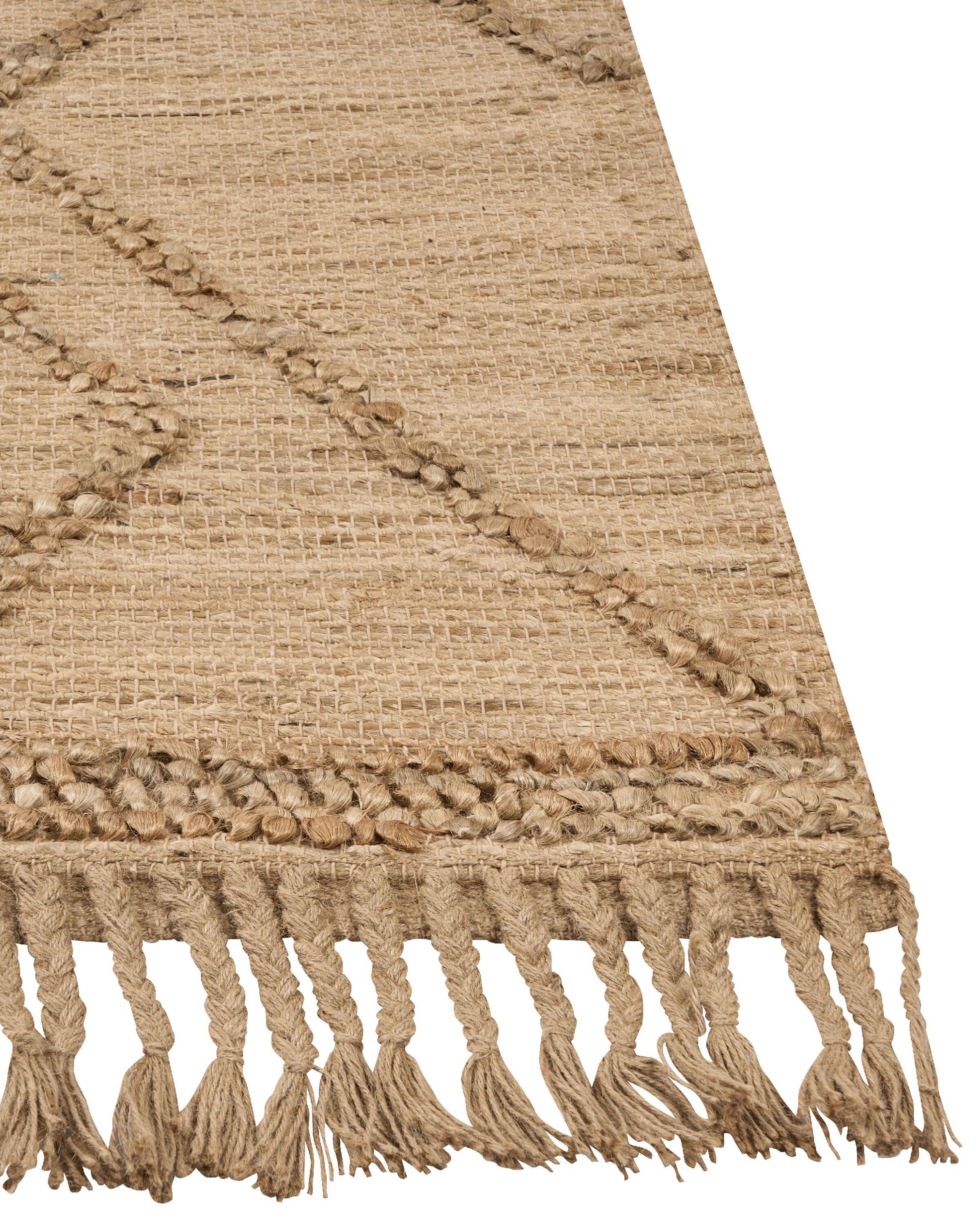 Beliani Tapis en Jute Boho HANDERE  