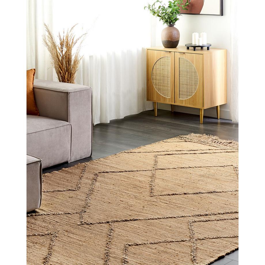 Beliani Tapis en Jute  HANDERE  