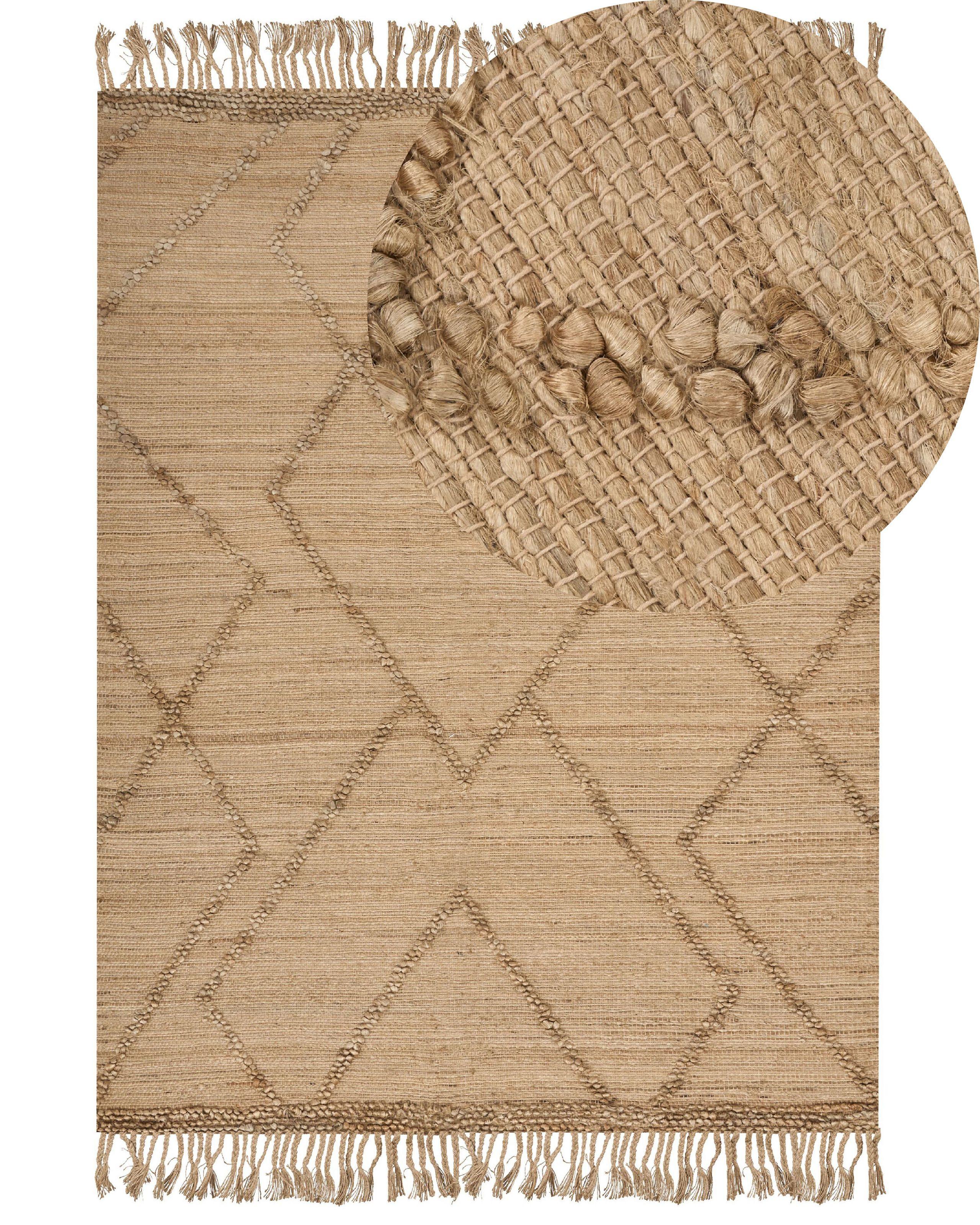 Beliani Tapis en Jute Boho HANDERE  