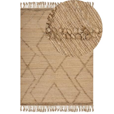 Beliani Tapis en Jute Boho HANDERE  