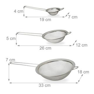 Northix Ensemble de 3 tamis de cuisine  