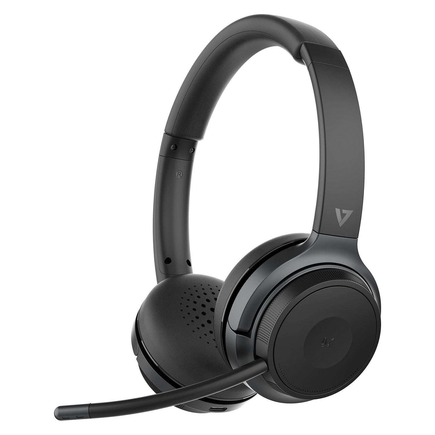 V7  V7 HB600S Kopfhörer & Headset Kabellos Kopfband AnrufeMusik USB Typ-C Bluetooth Schwarz 