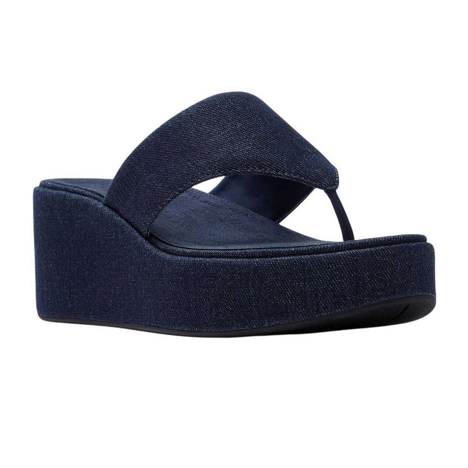 fit flop Sandali Con Zeppa In Denim  