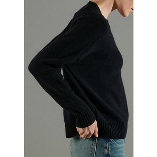 Studio Cashmere8  NAMI 21 Pullover mit besticktem Rundhalsausschnitt 4 Fäden CIGALE 4 - 100% Kaschmir 