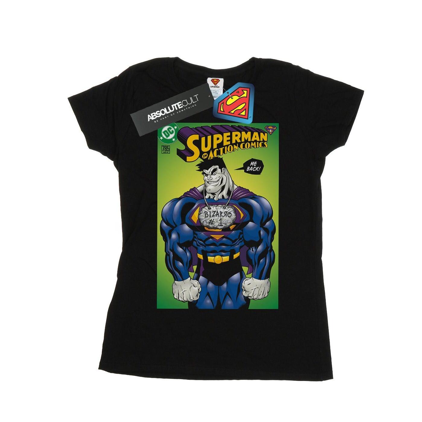 Image of Superman Bizarro Action Comics 785 Cover Tshirt Damen Schwarz S