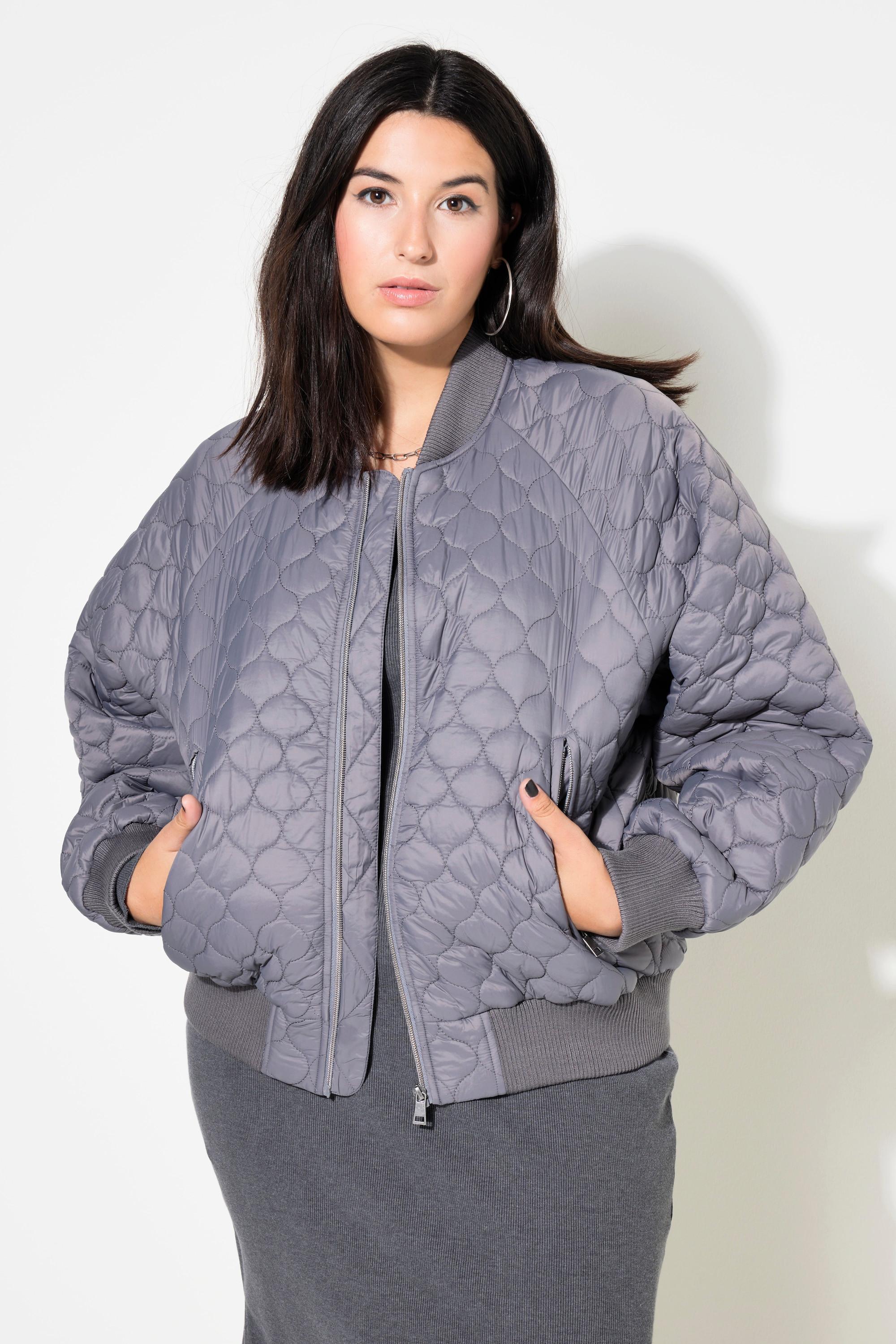 Studio Untold  Veste bombers oversize, surpiqûres, doublure colorée 