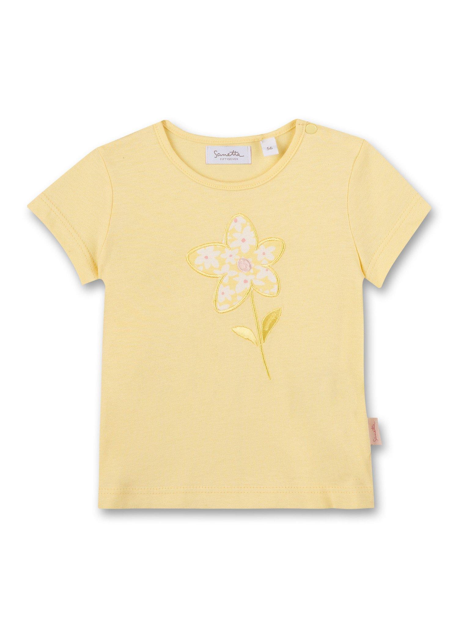 Sanetta Fiftyseven  Baby Mädchen T-Shirt Blume gelb 