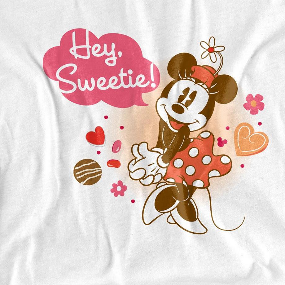 Disney Hey Sweetie Minnie Mouse T-Shirt Maniche Lunghe  