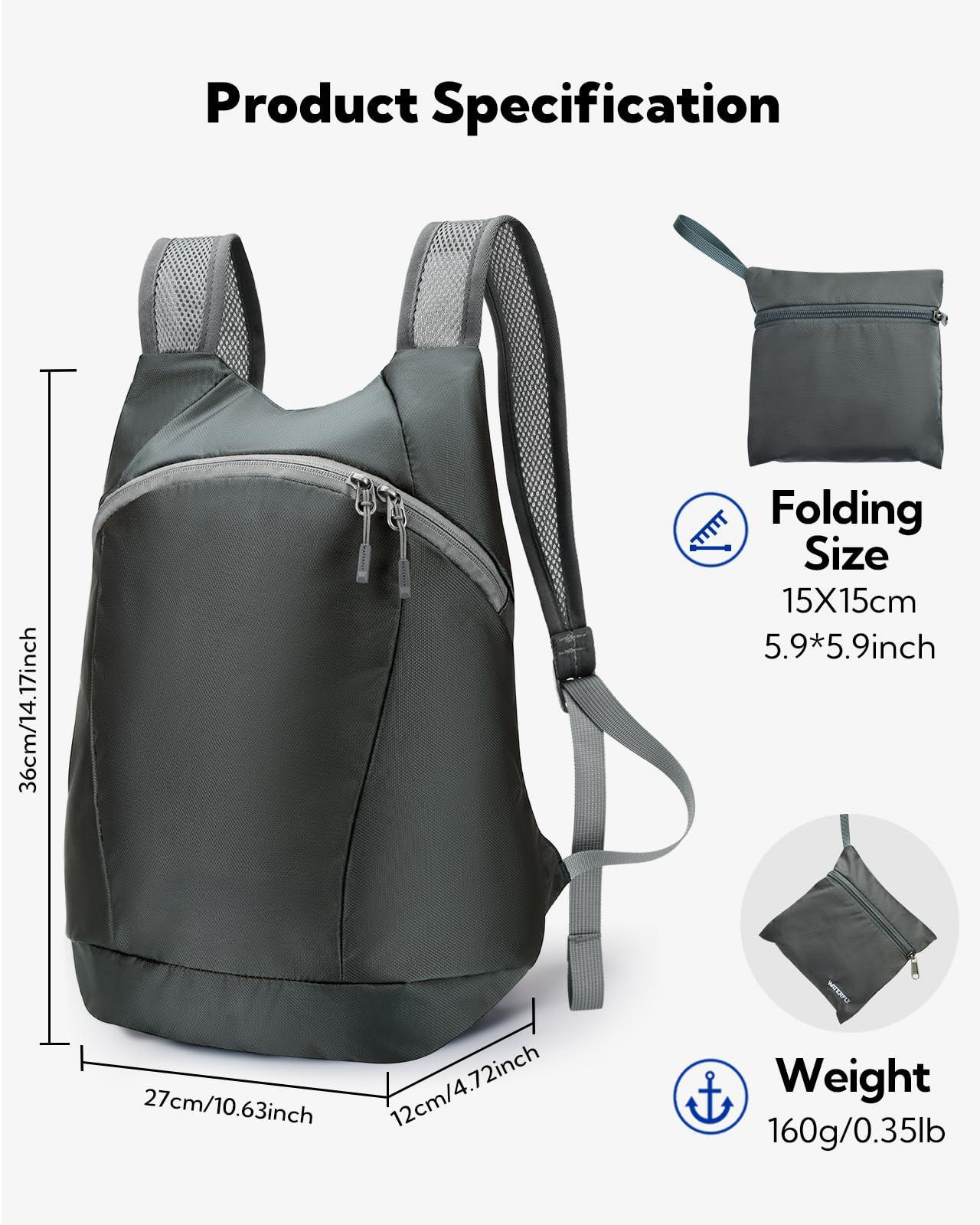 Only-bags.store Ultraleichter faltbarer Rucksack : Kleiner verpackbarer Wanderrucksack Leichter dünner Rucksack Sportlicher Tagesrucksack  