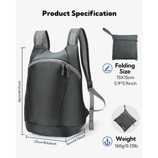 Only-bags.store Ultraleichter faltbarer Rucksack : Kleiner verpackbarer Wanderrucksack Leichter dünner Rucksack Sportlicher Tagesrucksack  