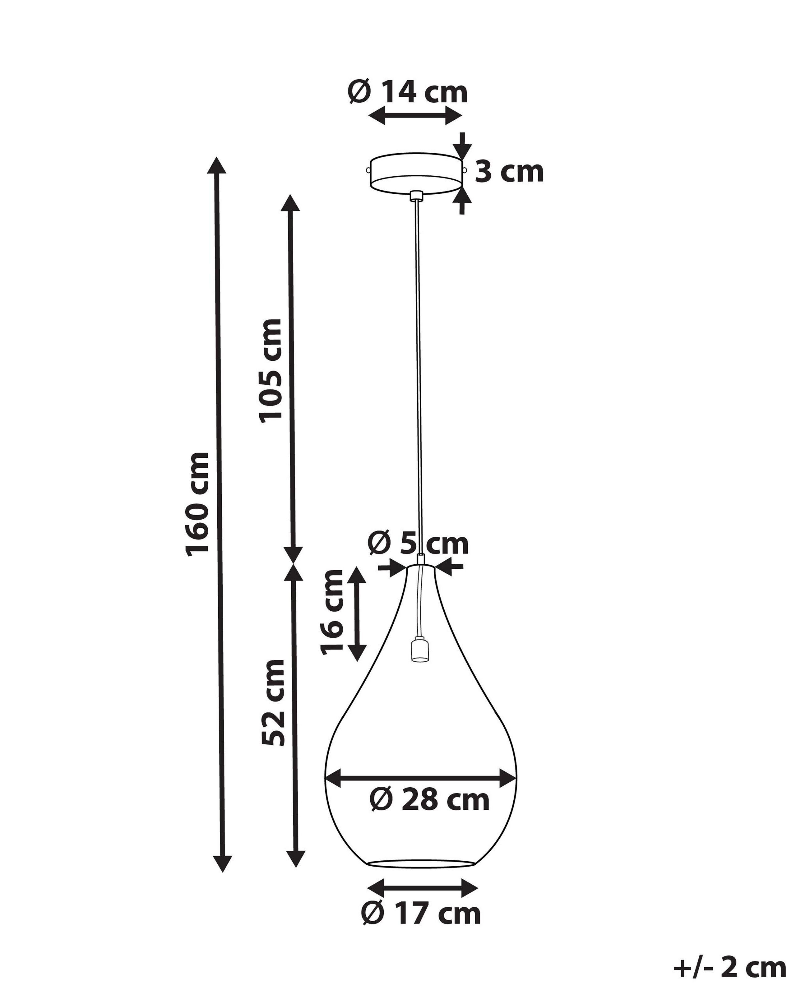 Beliani Lampe suspension en Métal Boho TISTA  