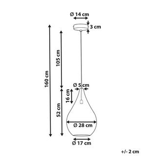 Beliani Lampe suspension en Métal Boho TISTA  