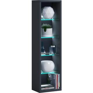 VCM Holz CD DVD Stand Aufbewahrung Standregal Bücherregal Deko Regal Glas Rasato  