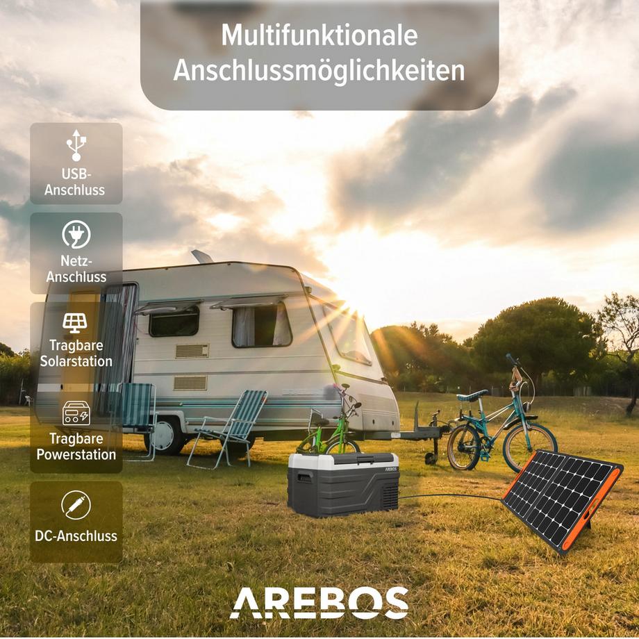 Arebos  Compressor Cooler Box Electric Car Refrigerator APP Freezer Box 