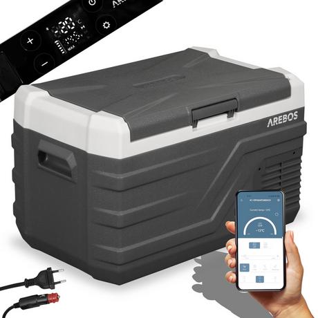 Arebos  Compressor Cooler Box Electric Car Refrigerator APP Freezer Box 