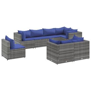 VidaXL set salotto da giardino Polirattan  