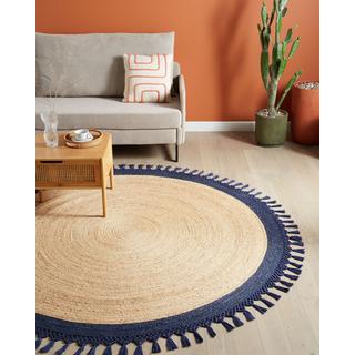 Beliani Tapis en Jute Boho MARTS  