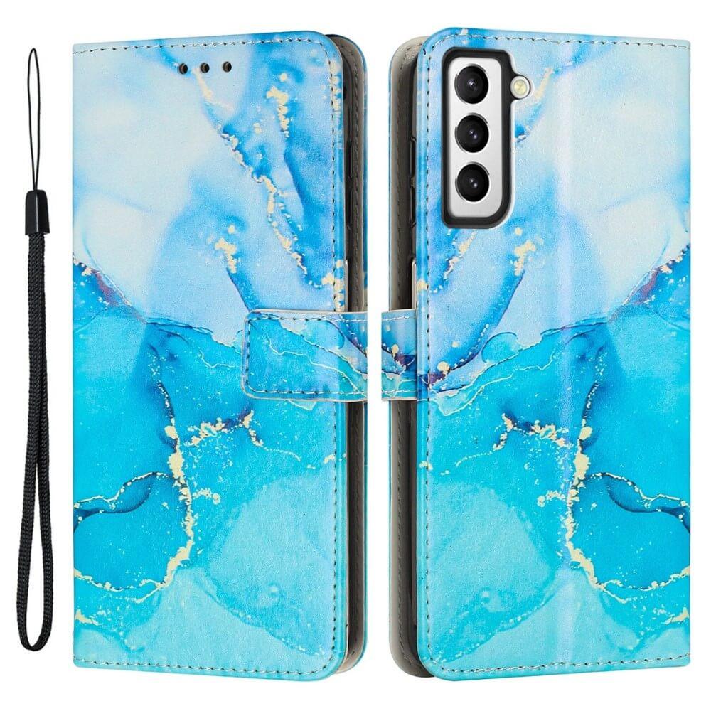 Cover-Discount  Galaxy S23+ - Custodia in pelle blue Marble 