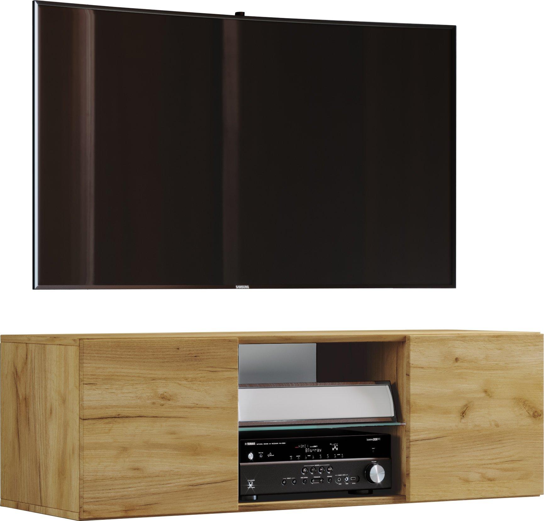 VCM Tableau TV mural en bois Tableau bas suspendu Armoire TV suspendue Armoire murale Table Jusa  