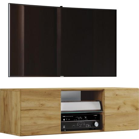 VCM Tableau TV mural en bois Tableau bas suspendu Armoire TV suspendue Armoire murale Table Jusa  