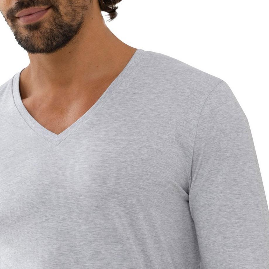 mey Dry Cotton Maglia a maniche lunghe scollo a V  