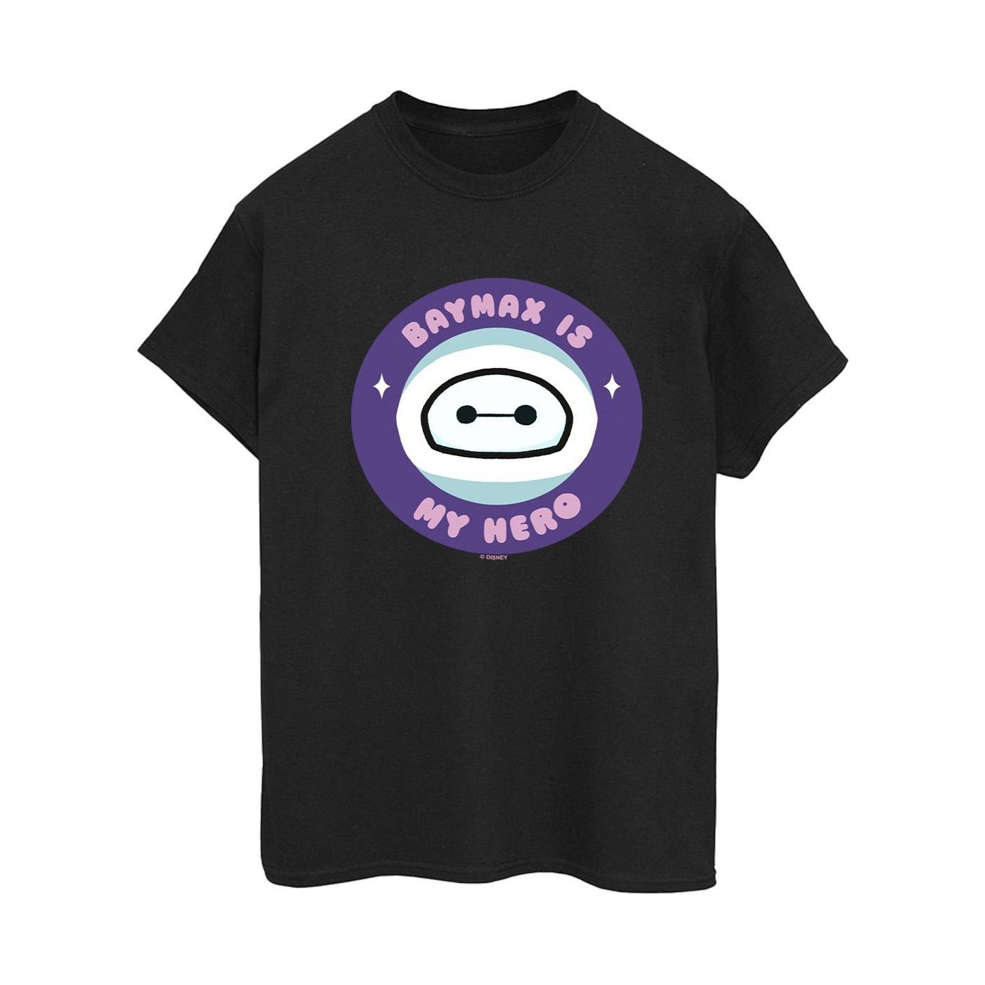 Image of Big Hero 6 Baymax My Hero Pocket Tshirt Damen Schwarz XL