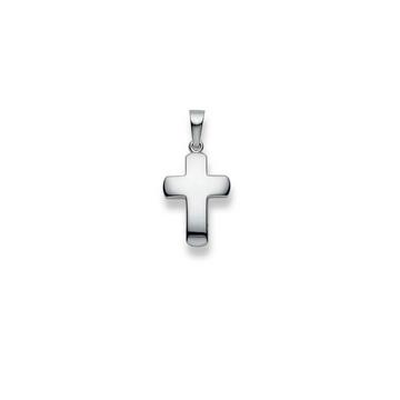 Pendentif croix en or blanc 750, 23x11mm