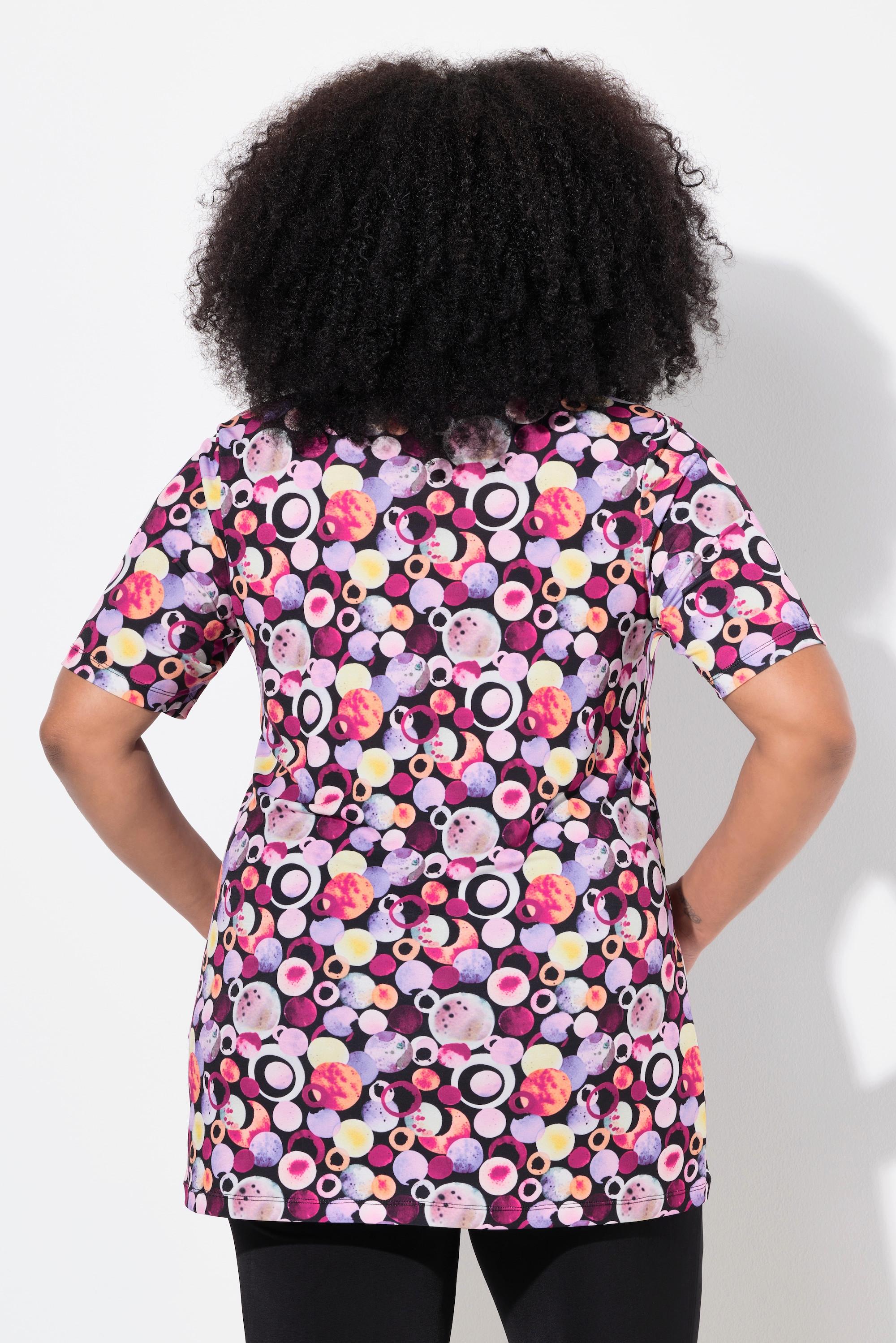 Ulla Popken Maglia Lunga Linea A Scollo a Tunica Mezze Maniche  