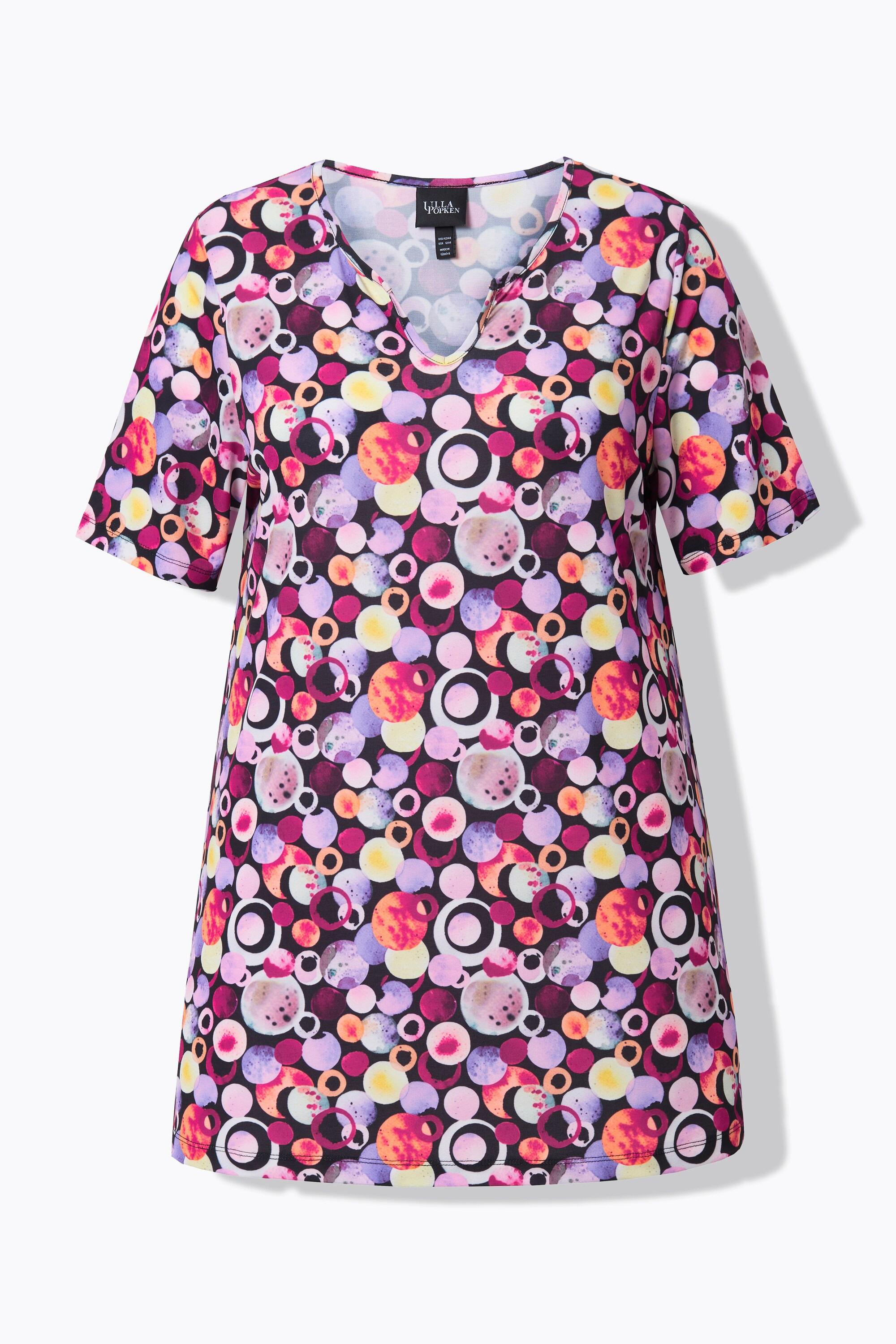 Ulla Popken Maglia Lunga Linea A Scollo a Tunica Mezze Maniche  