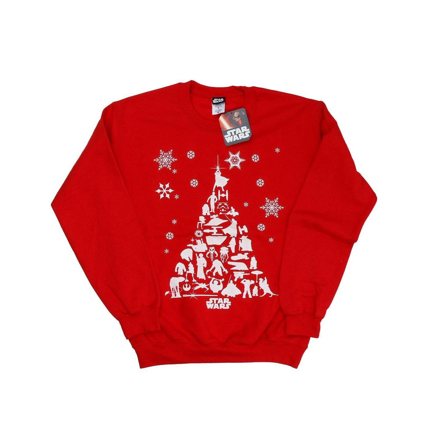 Image of Christmas Tree Sweatshirt Damen Rot Bunt XS