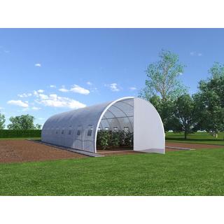 Vente-unique Serra a tunnel con struttura in Acciaio e porta 24 m² L300 x l800 x H200 cm - ALOCASIA  